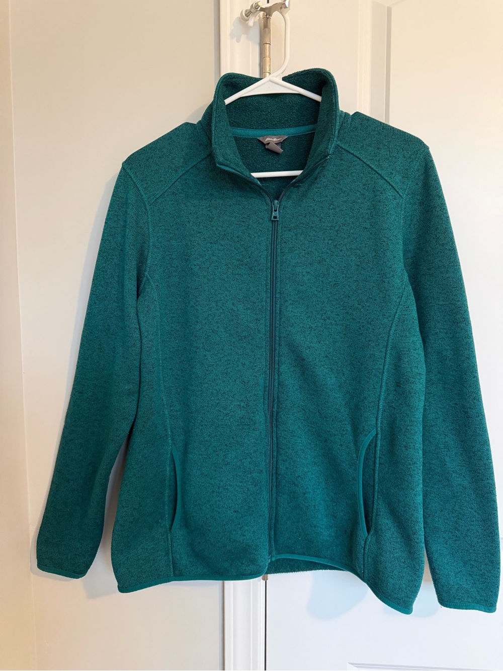Eddie Bauer Teal Full-Zip Teddy Fleece Jacket